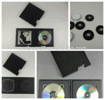 Custom Top Quality Handmade Black Leather Wedding DVD / CD Case