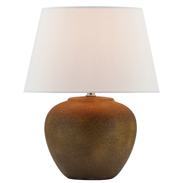 Moderno candeeiro de mesa em cerâmica de bronze escuro para interiores de casa