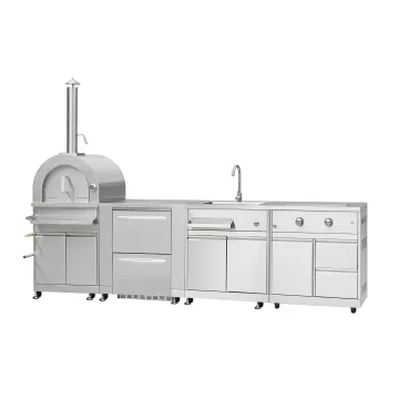 Hyxion outdoor kitchen Simple design outdoor garden kitchen module gas pizza ovenBBQ grill