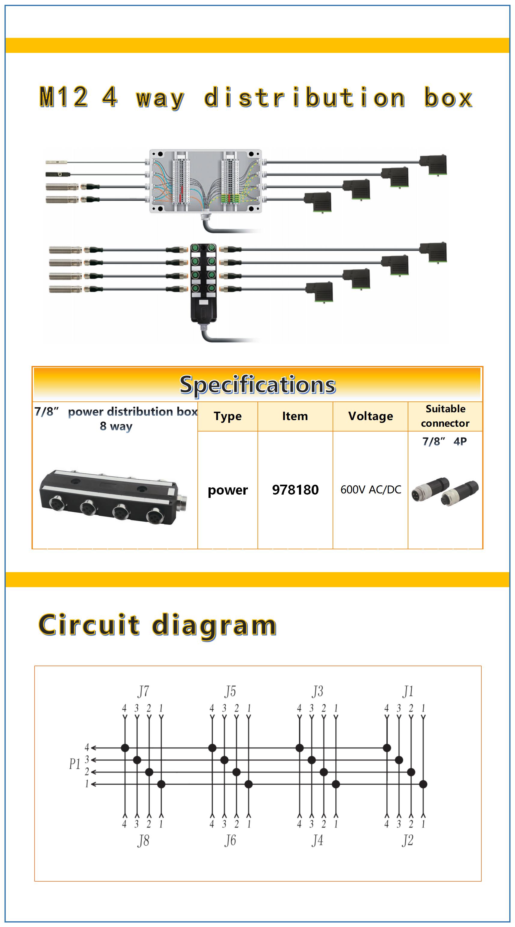 power distribution box 8 way specifications