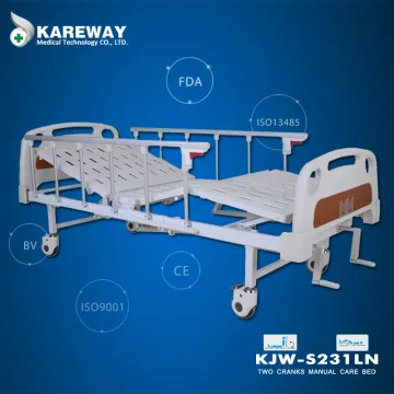 abs headboard folding double crank hospital medical bed