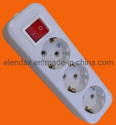European Power Socket Three-Way Socket (E8003ES)
