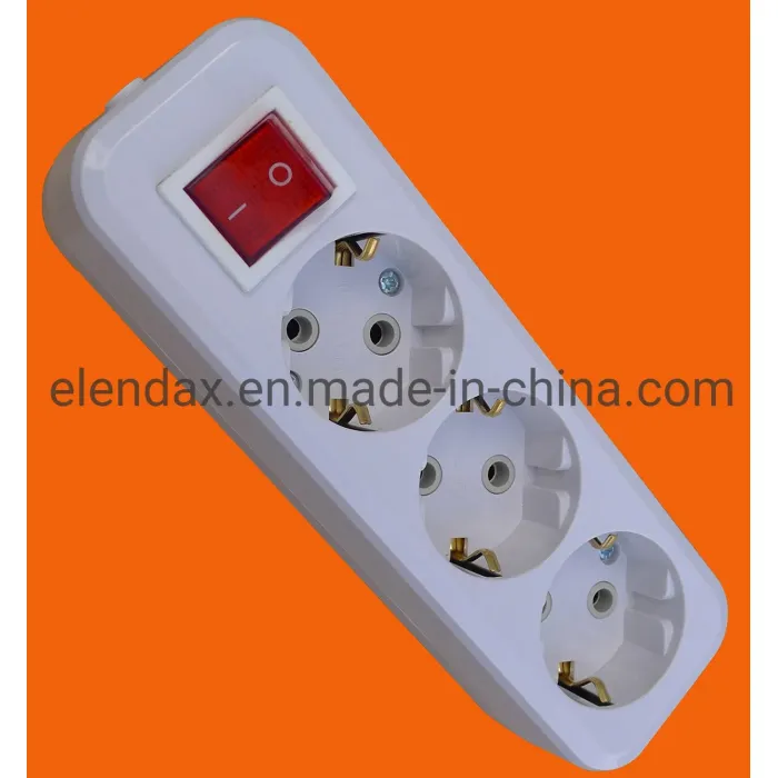 Soket Listrik Eropa Soket Tiga Arah (E8003ES)