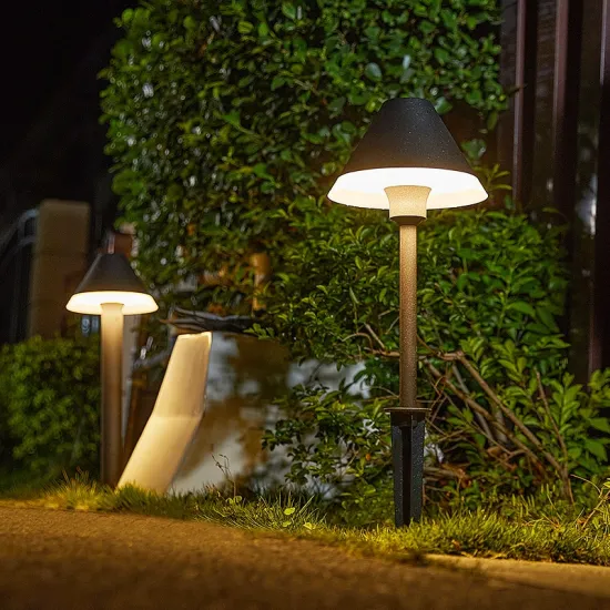 DAWN Led Bollard Light: Outdoor Waterproof Aluminum LED Landscape Park Solar Lawn Light