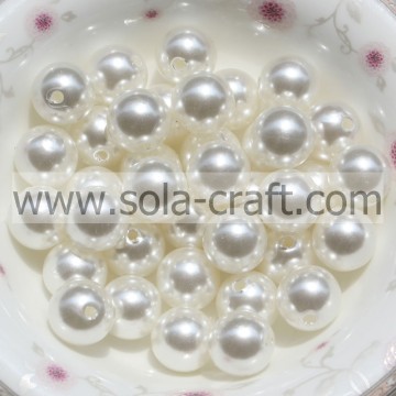 Verre rond tchèque imitation 6MM crème perle lâche perles en plastique de qualité supérieure perle