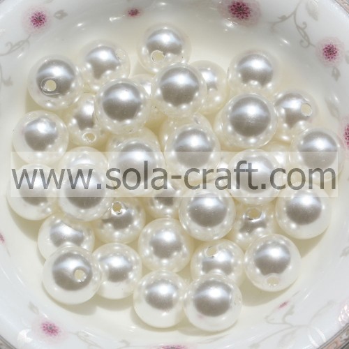 Tschechische runde Glasimitation 6MM Creme Perle lose Perle aus hochwertigem Kunststoff