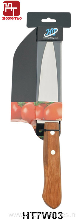 kitchen wooden handle chef knife