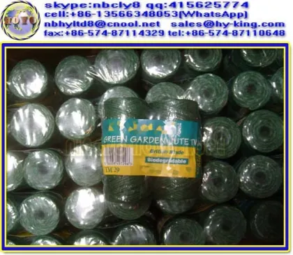 100% natural 2 ply jute twine ball / color green jute twine / dyed colored jute twine for sale