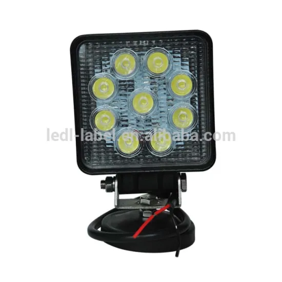 Auto led lamp 27w square working light flood beam led work lights