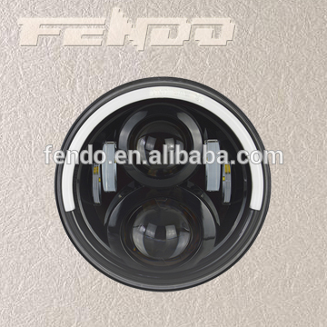 High Brightness PC Round 7Inch Motorcycle Harley Jeep LED Headlight Wrangler High/Low Beam DRL Lamp