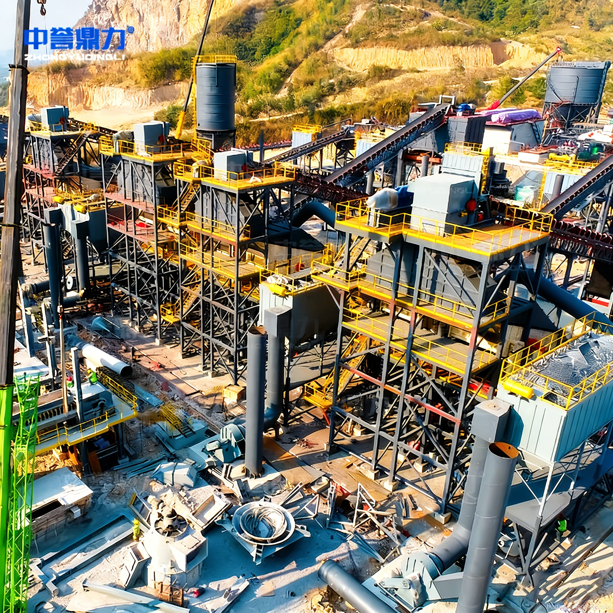 Лінія па вытворчасці вапняковага пяску і жвіру 1200TPH