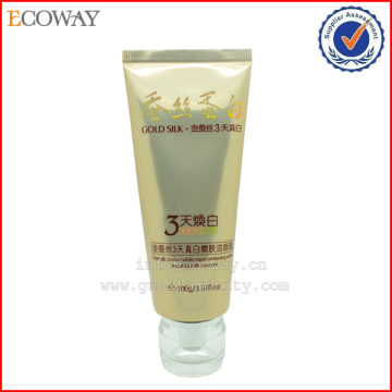 Luxury cosmetic facial cleanser tube with crystal screw cap