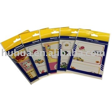 colorful adhesive school label stickers