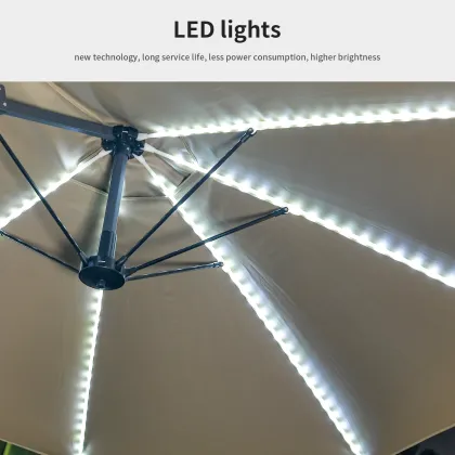 ZUOAN Large Size LED Strip Umbrellas for Outdoor Furniture - Wholesale Factory Prices