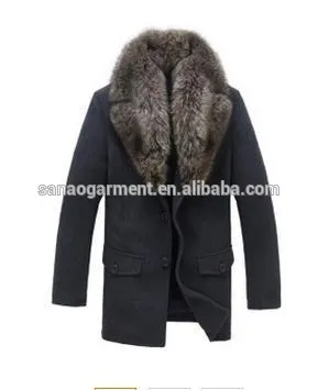 men's high-end wool/cashmere overcoat