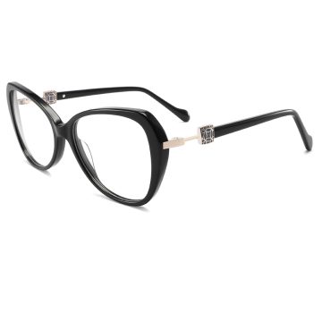 Stylish High-End Acetate and Metal Blend Eyeglasses Frames for Women: Latest Fashion Trends