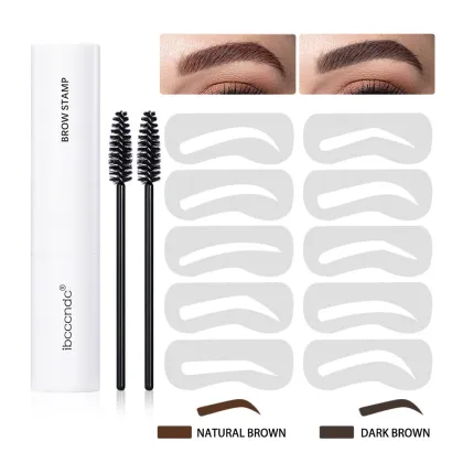 Custom Double-Ended Eyebrow Powder Stick with Stamp Stencil Kit