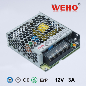 LRS series 35w single mode ac to dc power supply dc 12v 3a