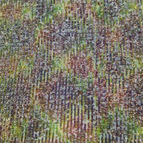Shine 3MM Print Pailletten Chiffon Stickstoff