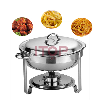 Stainless Steel Round Roll Top Chafing Dish for Wedding Food Warming