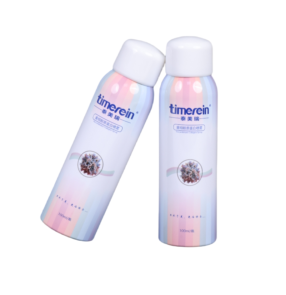 Recombinant collagen spray