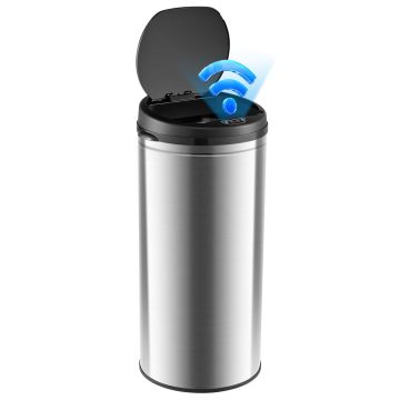 Intelligent Induction Trash Can - Automatic Stainless Steel Smart Trash Can for Hotels and Businesses