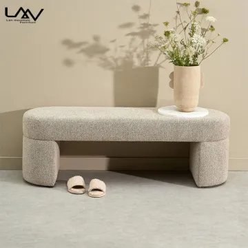 Modern Khaki Bench and Wood Furniture for Hotel Bedroom and Living Room