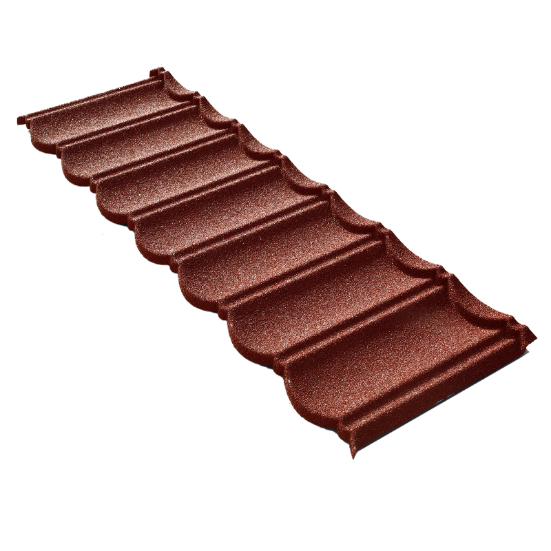 Thermal insulation stone colored roof metal tile