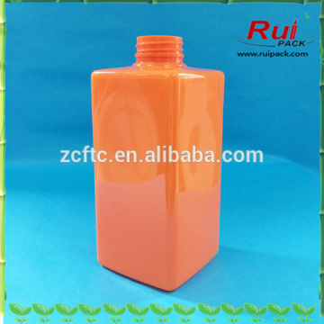 500ml square plastic clear bottle , square plasti bottle lotion shampoo dispenser bottle