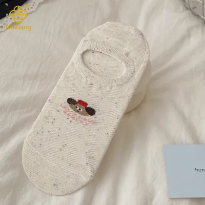 Korean version animal socks, dotted gauze socks, student invisible socks