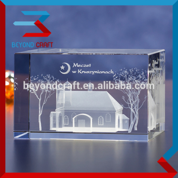 high quality blank crystal cube for 3D laser engraving