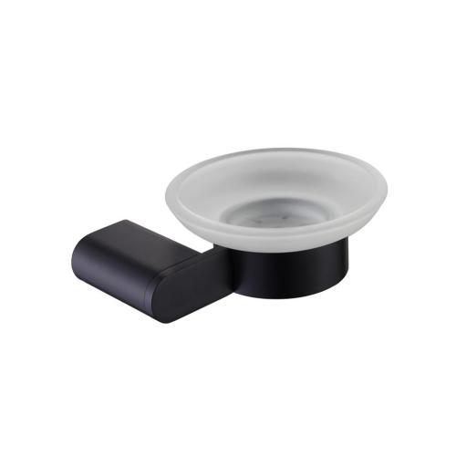 Nouveau plat de savon noir rond simple