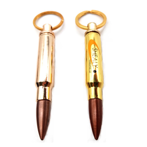 Military souvenir Zinc Alloy bullet bottle opener keychain