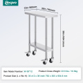 Two Layer Stainless Steel With Backplash Work Table