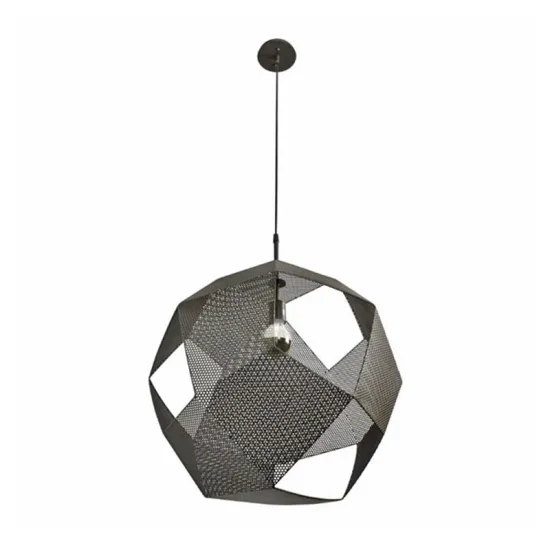 Industrial Vintage Black Metal Cube Pendant Lamp for Hotel and Dining Room