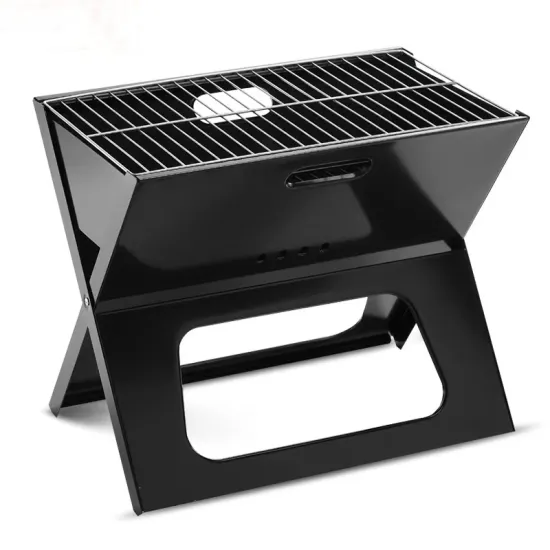 Easy-Cleaning Gas BBQ Grill: Outdoor Stainless Steel Folding Camp Grill