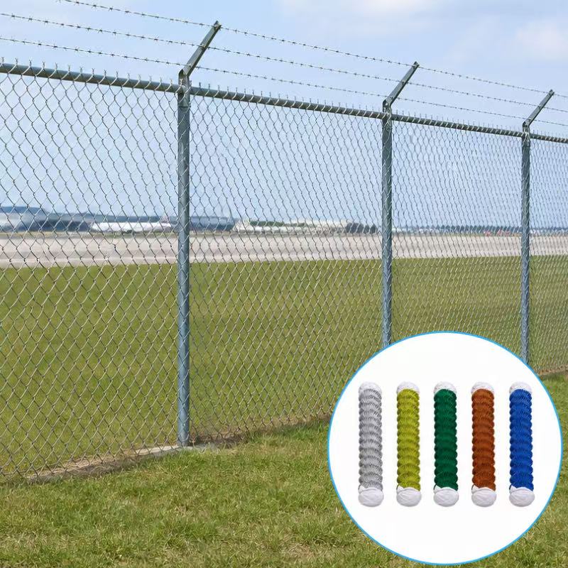 ANJIA Group – galvanized chain link fence roll showing diamond mesh weave