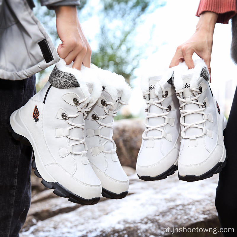 Botas de neve quente de inverno para mulheres ao ar livre