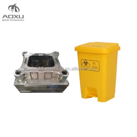 Custom Plastic Foot Pedal Waste Bin Injection Mold - Medical Trash Can Mould Factory