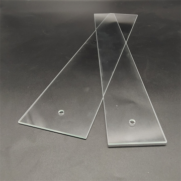 CNC Smooth Tempered Ultra Clear Glass with Holes