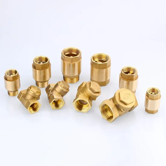 High Quality Female Thread Vertical One Way Brass Check Valve 1/2"-4" Small Spring Metal Brass Check Valve