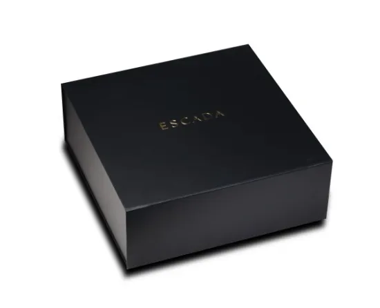 High End Black Foldable Magnet Empty Box Packaging