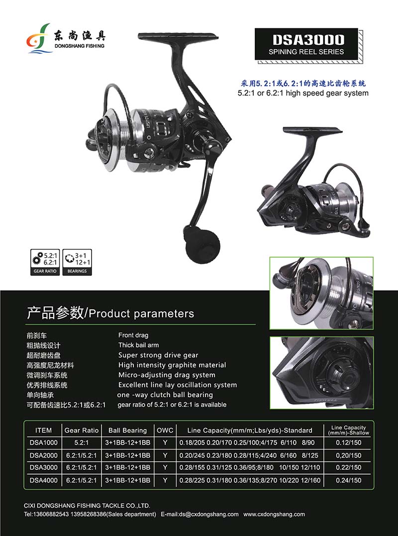 Long Distance Casting Spinning Reels