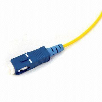 2.0mm Cable Single Mode Fiber Optic Pigtail with SC/PC Connector, Used as Optical Active Components