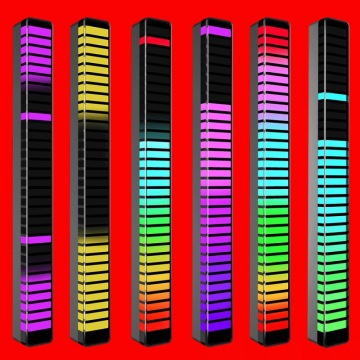RGB Voice-Controlled Rechargeable LED Music Sync Lamp with Light Show and Volume Pickup