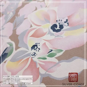 Poly spx scuba suede digital printed