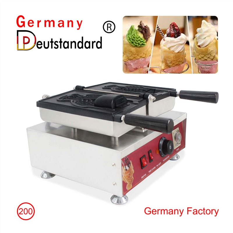 machine de taiyaki de gaufrier de forme de poisson de grande bouche avec du CE NP-200