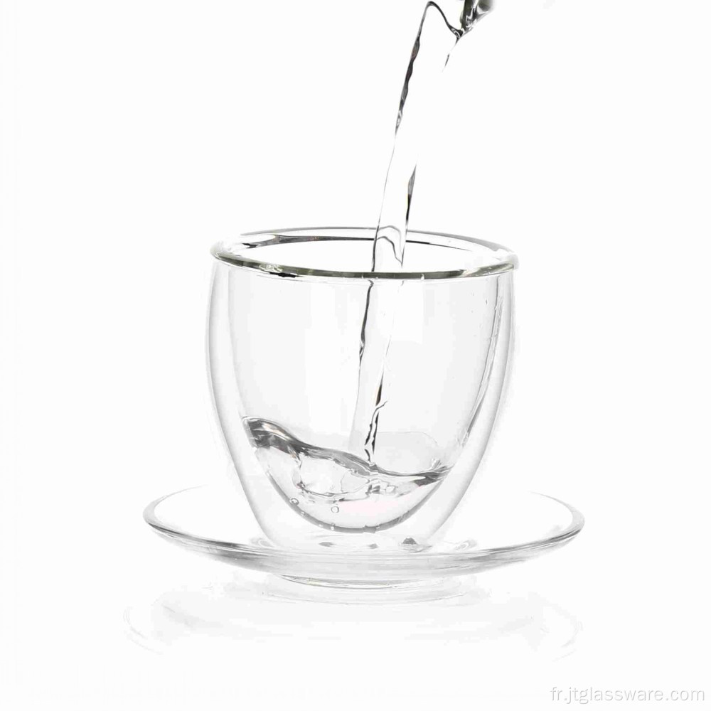Petite tasse à café en verre à double paroi