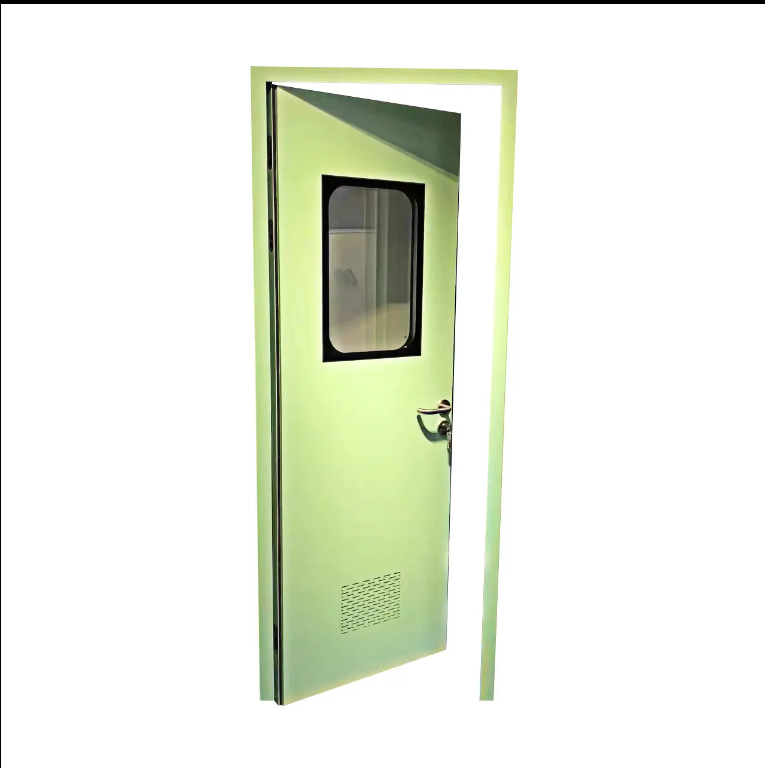 Automatic push and pull hermetic aluminum clean door