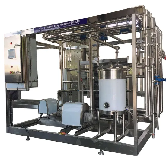 Automatic Industrial Continuous Liquid Food Pasteurizer with PLC Control for Dairy Plants